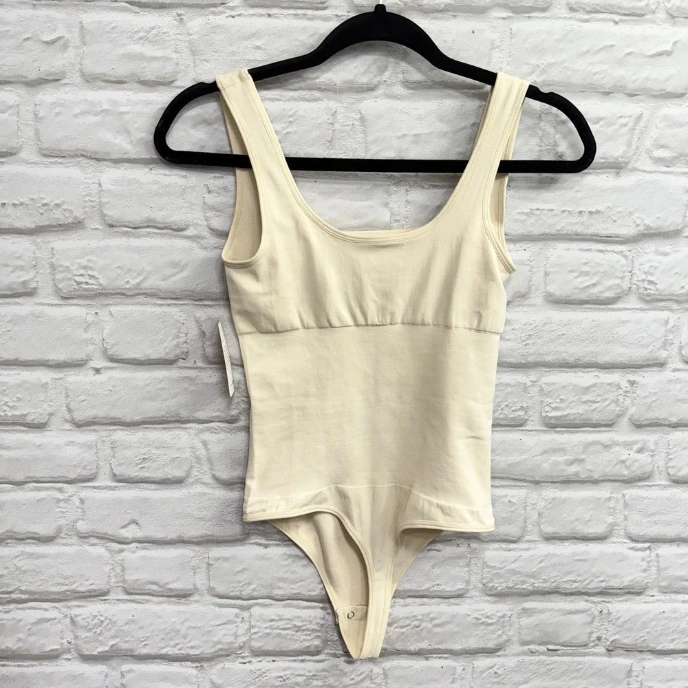 FeelinGirl Womens Bodysuit Control Sculpting Foundation Thong Shapewear Beige XS